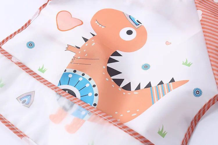 PANGDUBE Waterproof Art Smock Long Sleeve Coverall with Pocket Toddler Painting Apron Baby Feeding Bib for Boys Girls Bib