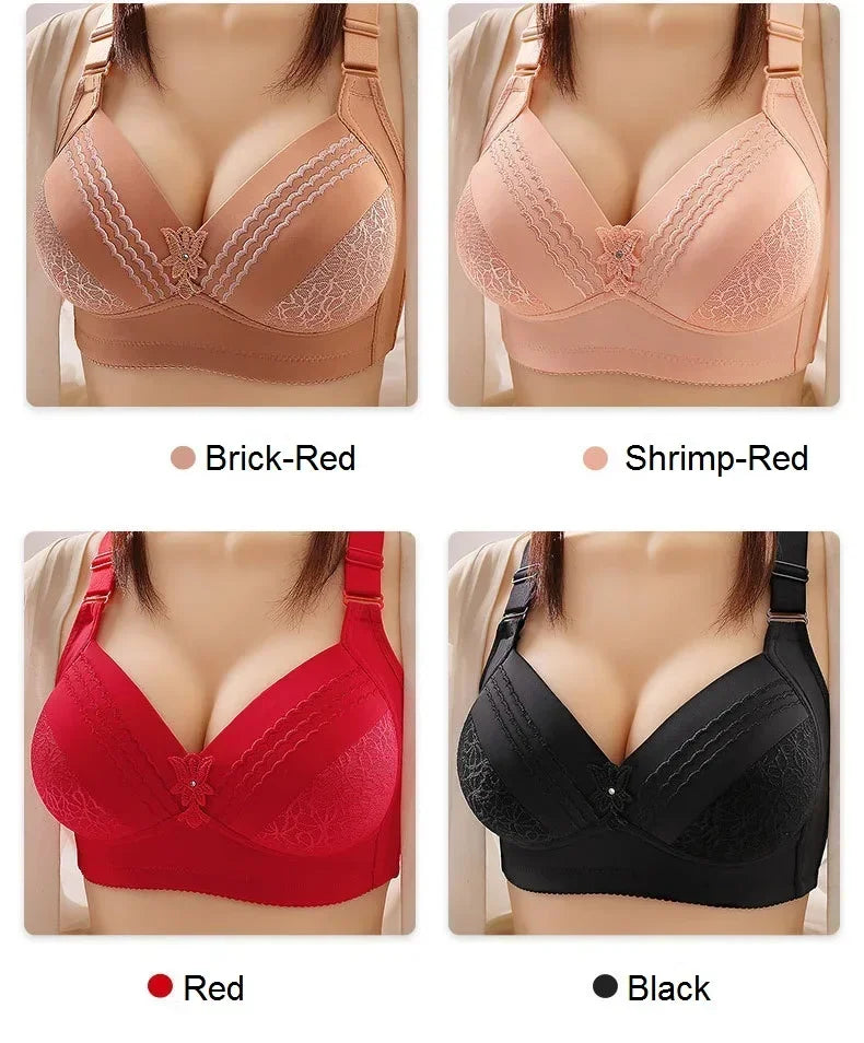High-grade Women Bra Mom Brassiere Sexy Push Up Brassiere Large Size Thin Cup Without Steel Ring Female Bra Women Underwear