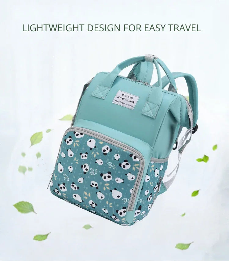Mommy Bag Multifunctional Waterproof Insulated Backpack Large Capacity Maternity Travel Changing Bag Stroller Strap Schoolbag