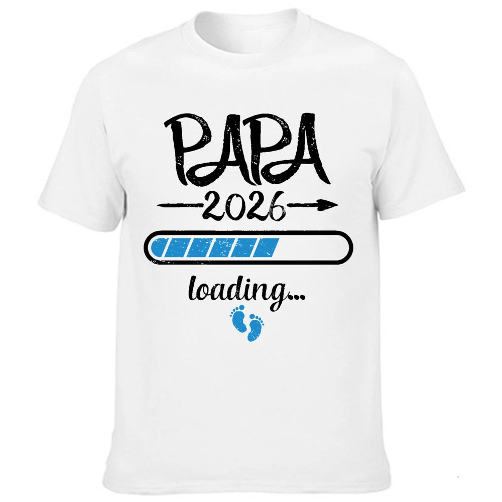 2026 New Cute Dad +Mom+ Baby Printed Couple Maternity T-Shirt Pregnancy Announcement Shirt Couple Pregnant Tshirt Clothes