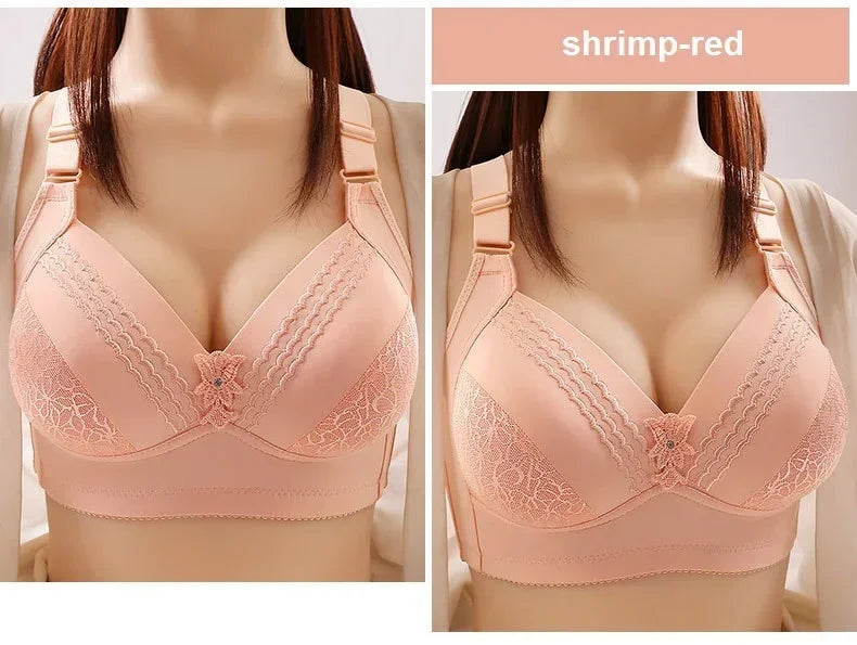 High-grade Women Bra Mom Brassiere Sexy Push Up Brassiere Large Size Thin Cup Without Steel Ring Female Bra Women Underwear