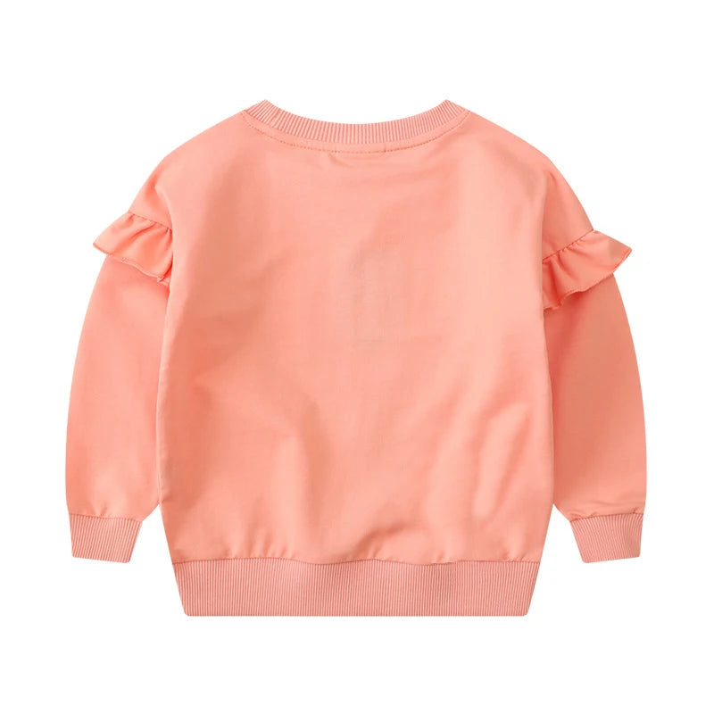 Spring Autumn Baby Girls Cartoon Minnie Mouse Cotton Sweatshirts Children Kids Long Sleeve Pullover Tops Tees Clothes 2-7 Years