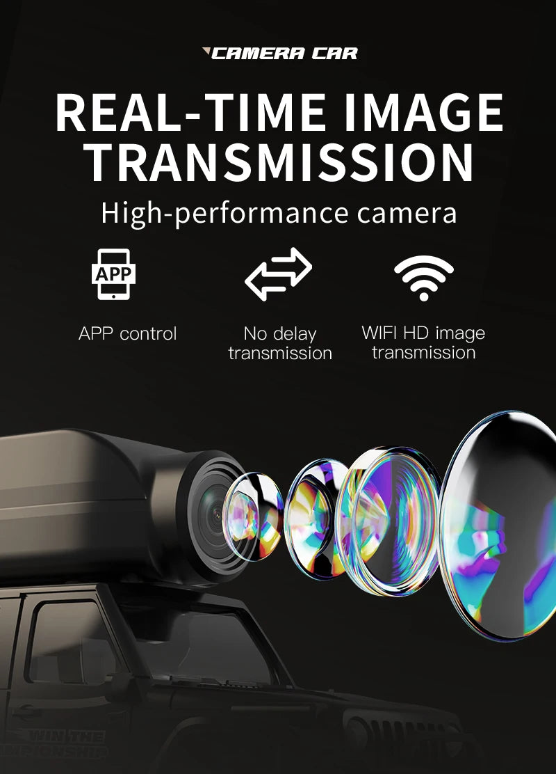 KF32 1:64 RC Mini Climbing Alloy Video Car With LED Light  and HD Camera Radio Remote Control Vehicle Toy for Kids Best Gift