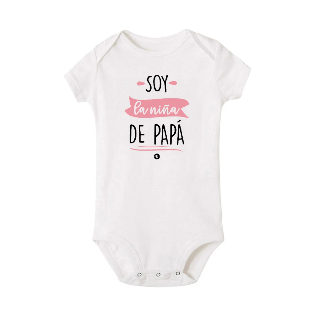 I Am Daddy's Girl Toddler Baby Infant Girl Clothes Summer Short Sleeve Jumpsuit Newborn Unisex Baby Bodysuit Fathers Day Gifts